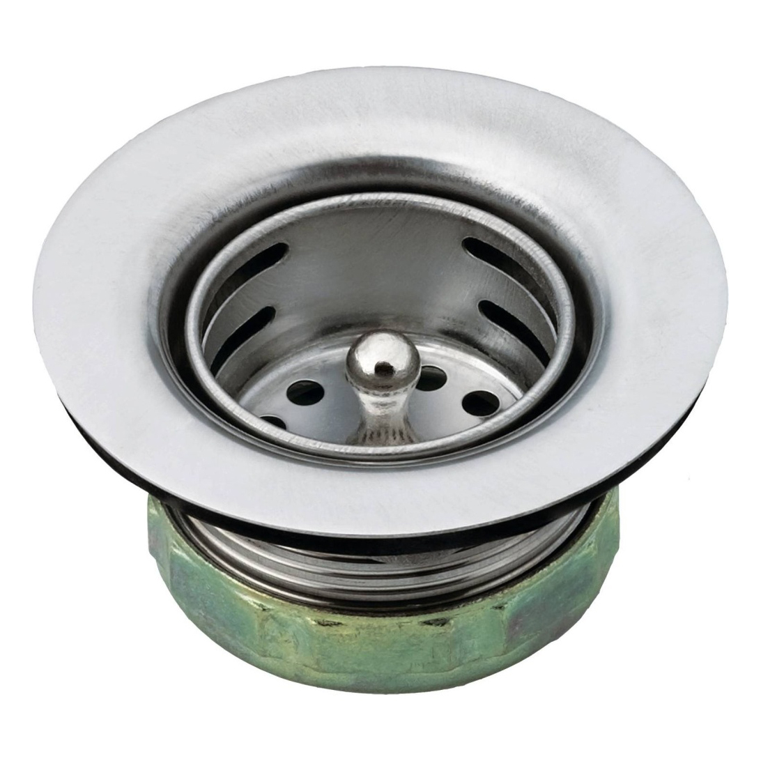 Basket Strainer w/Drain Assembly 2" Stainless