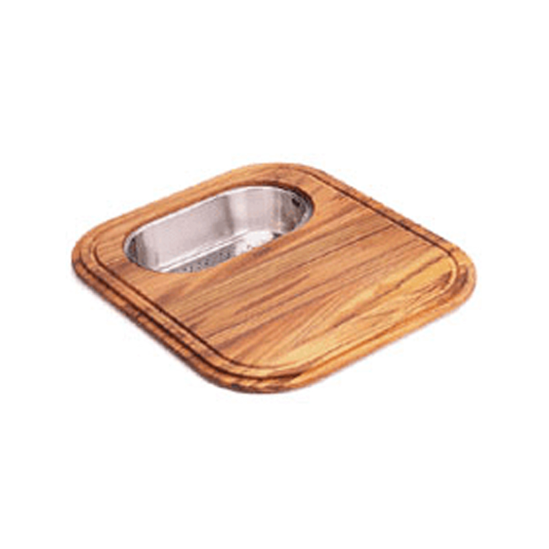 Iroko 18-1/4x20-1/2" Solid Wood Cutting Board w/Colander