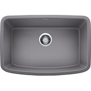 Valea 27x18x9-1/2" Single Bowl Kitchen Sink in Metallic Gray