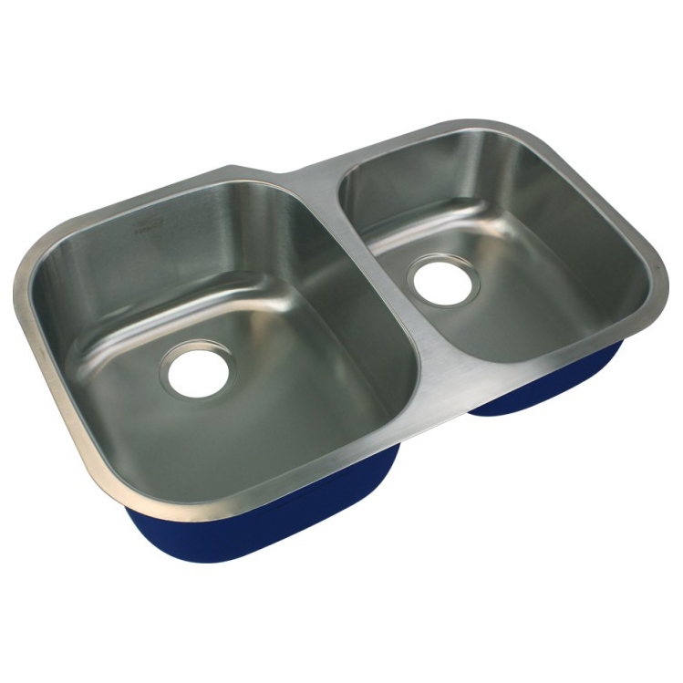 Meridian 31-13/16x20-43/64x9" SS 40/60 Double Bowl Sink