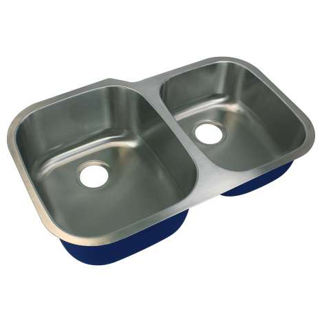 31-13/16x20-43/64x9" Stainless Steel 40/60 Double Bowl Sink