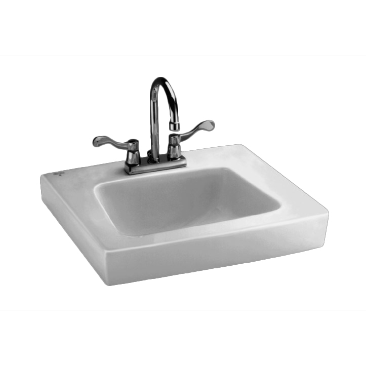 Roxalyn 20x18" Wall-Hung Lav Sink in Bone w/4" Faucet Centers