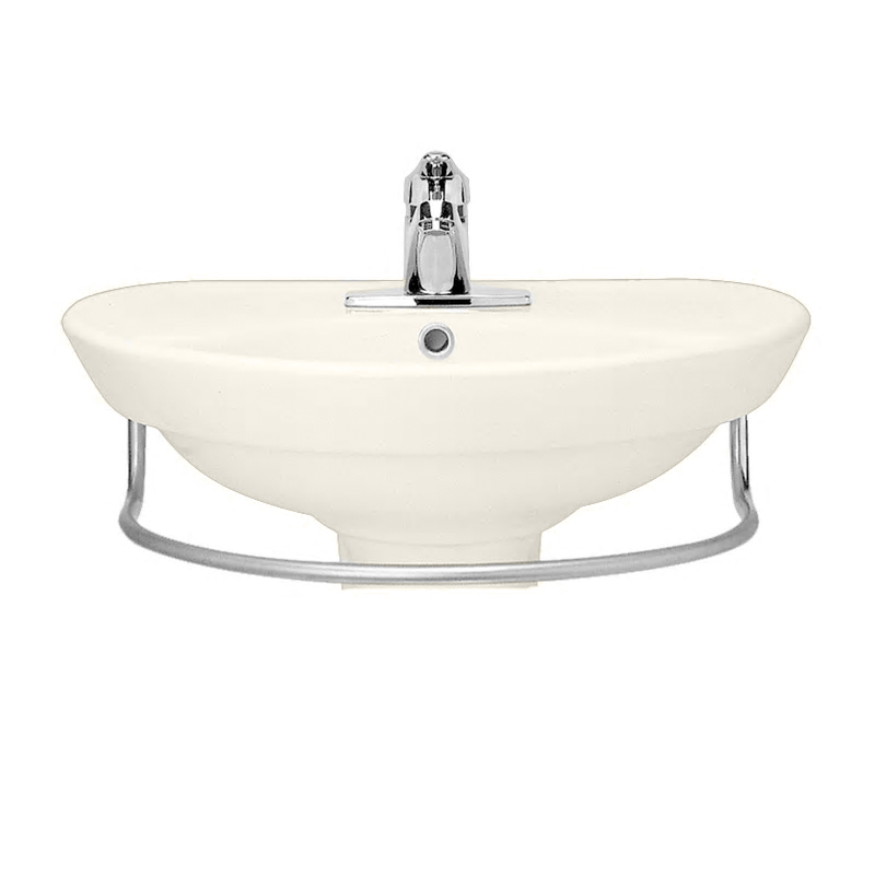 Ravenna 24-1/4x20" Pedestal Sink in Linen w/4" Faucet Center
