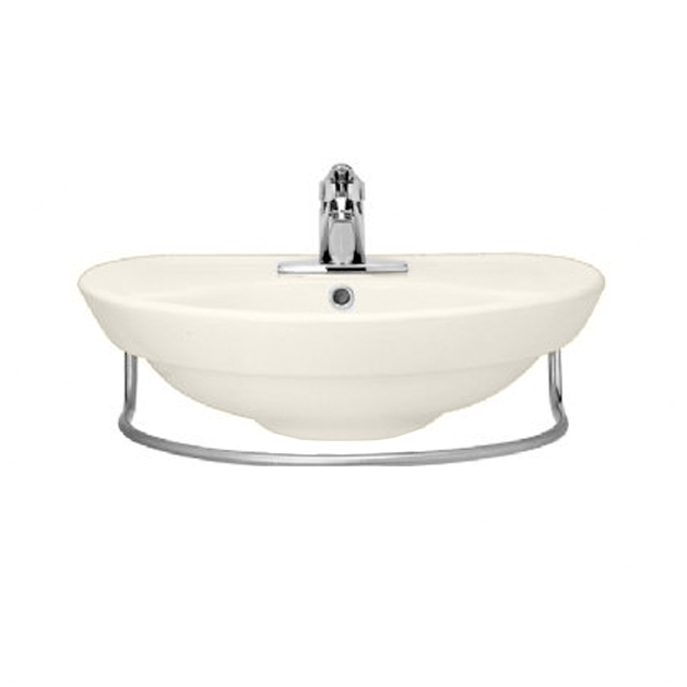 Ravenna 24-1/4x20x6" Pedestal Sink in Linen w/8" Faucet Center