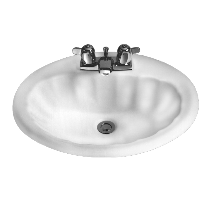 Seychelle 20-1/2x17-3/4" Drop-In Lav Sink in Black w/4" Faucet Holes