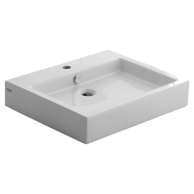 Studio 22x18-1/2" Vessel Sink in White w/Center Faucet Hole