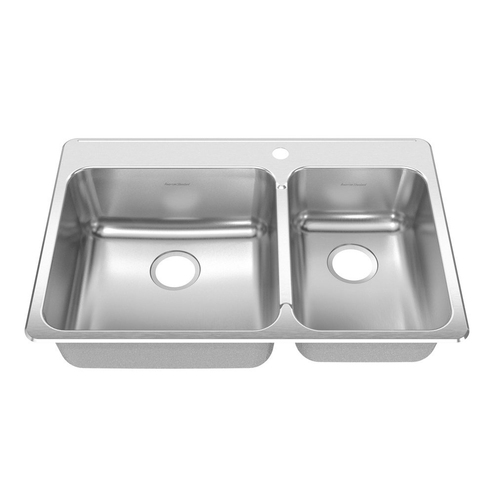 Prevoir 33-3/8x22x8" Stainless Steel Kitchen Sink w/1 Hole