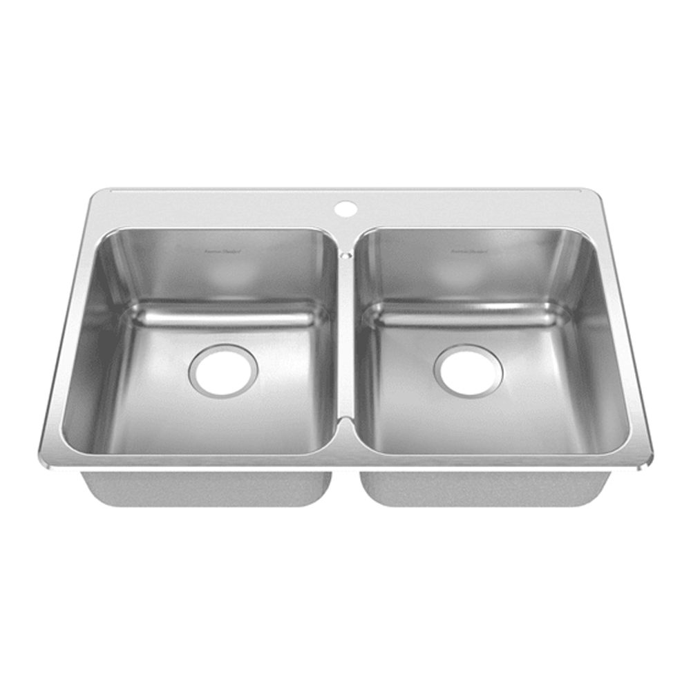 Prevoir 33-3/8x22x8" Stainless Steel Kitchen Sink w/1 Hole