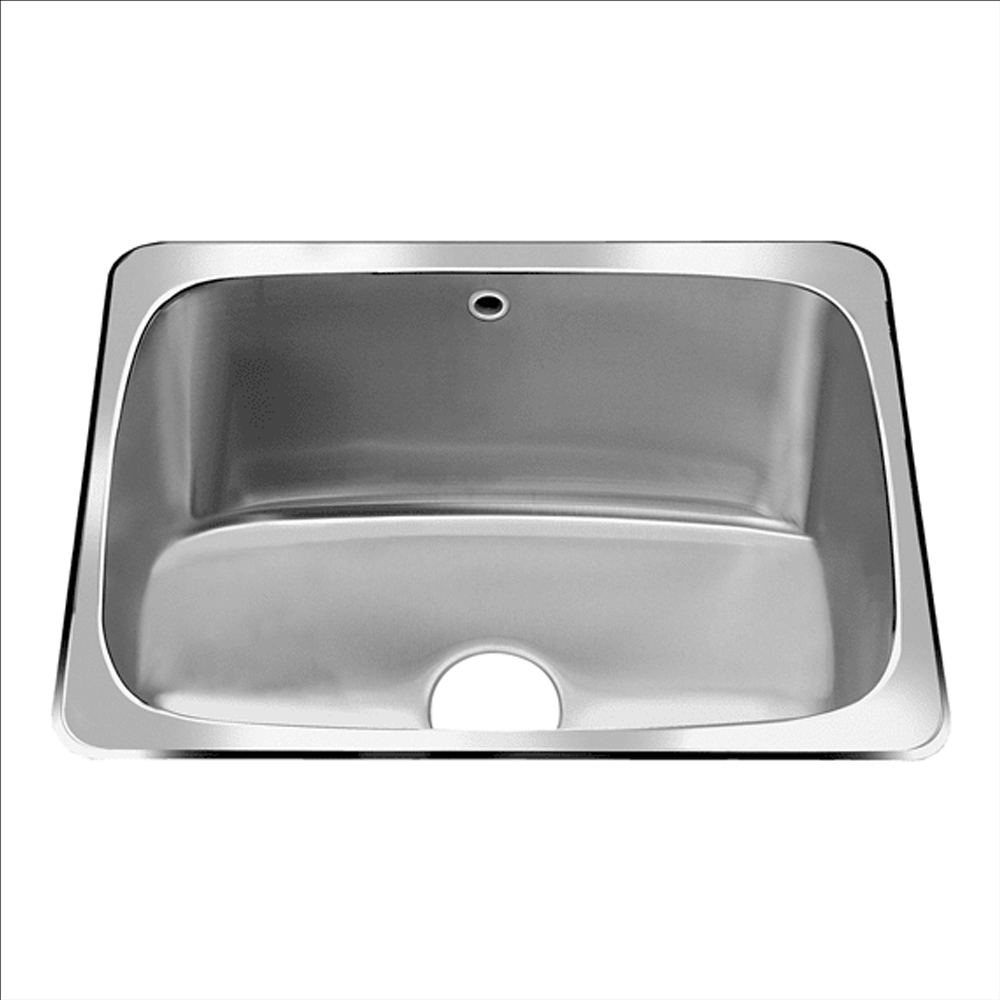 25-5/8x19-5/8x12" Drop-In Single Bowl Kitchen Sink