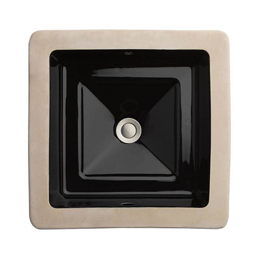 Pop 14-5/8x14-5/8x7-1/2 Single Bowl Lavatory Sink in Black