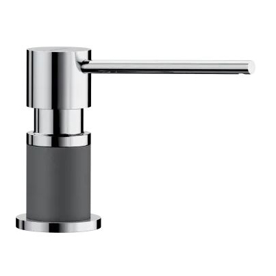 Lato Kitchen Soap Dispenser in Chrome/Cinder