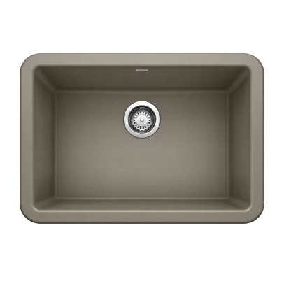 Ikon 27x19x10" Apron Front Single Bowl Sink in Truffle