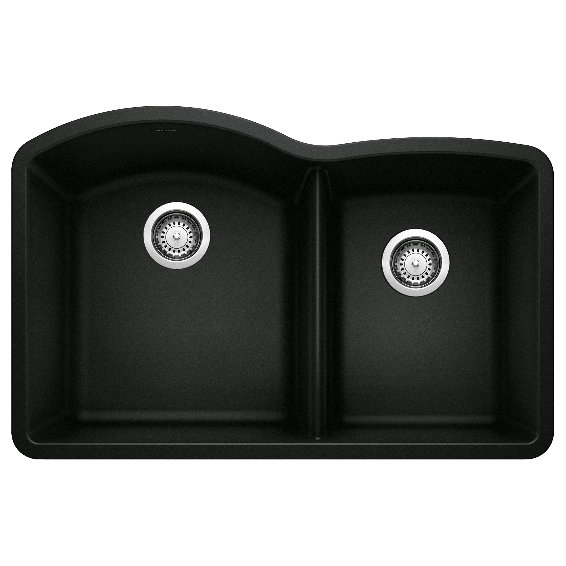 Diamond 32x20-27/32x9-1/2" 1-3/4 Dbl Bowl Sink in Black