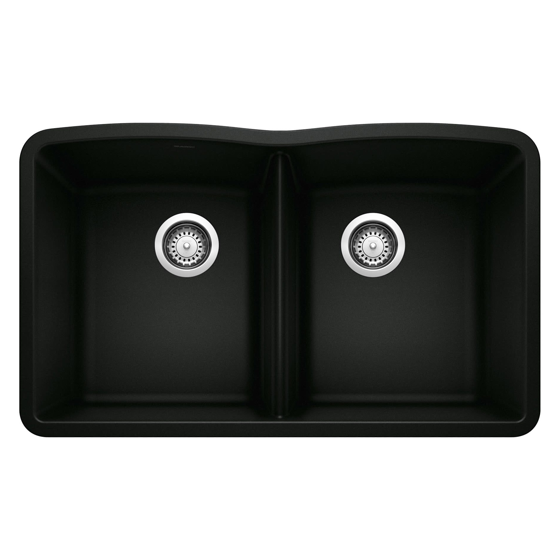 Diamond 32x19-1/4x-1/2" Equal Double Bowl Sink in Black