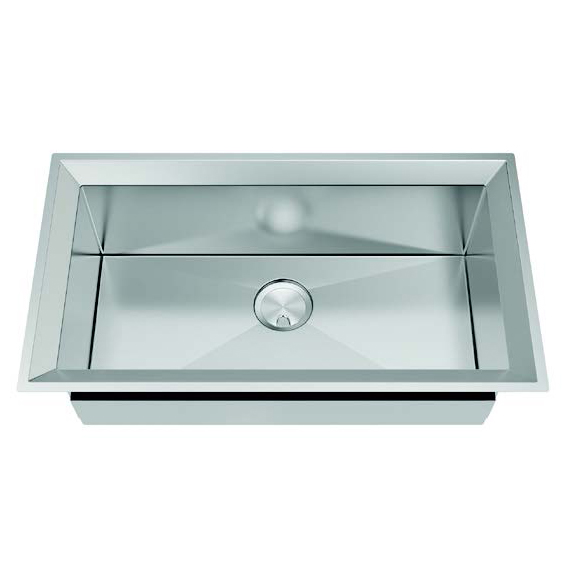 Studio 33x18-1/2x11" Single Bowl Kitchen Sink Kit Stainless