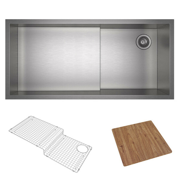 Culinario 37-7/8x18x10" Sink Kit w/Cut Board in Brushed Stainless