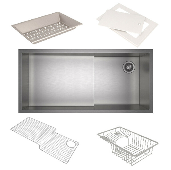 Culinario 37-7/8x18x10" Sink Kit w/Acc in Brushed Stainless