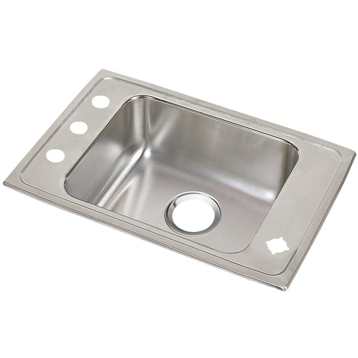 25x17x7-5/8" Stainless Steel Single Bowl Classroom Sink