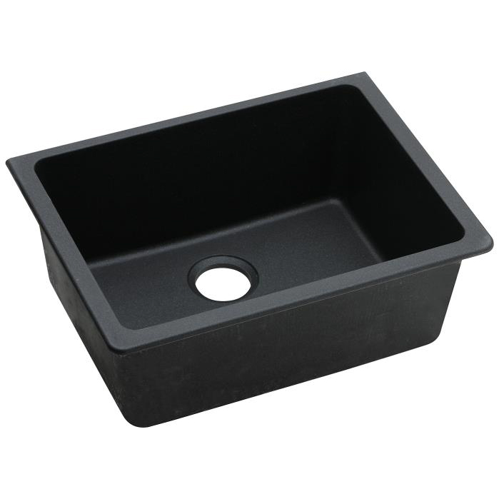 Quartz Classic 24-5/8x18-1/2x9-1/2" Single Bowl Sink, Black