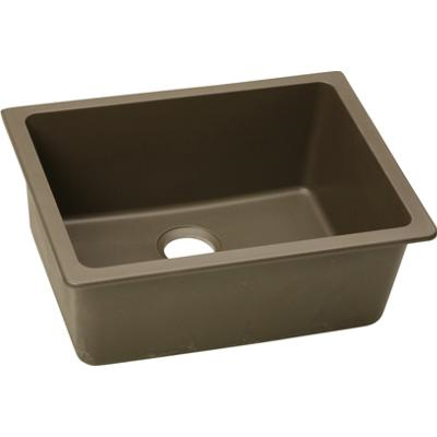 Quartz Classic 24-5/8x18-1/2x9-1/2" Single Bowl Sink, Mocha