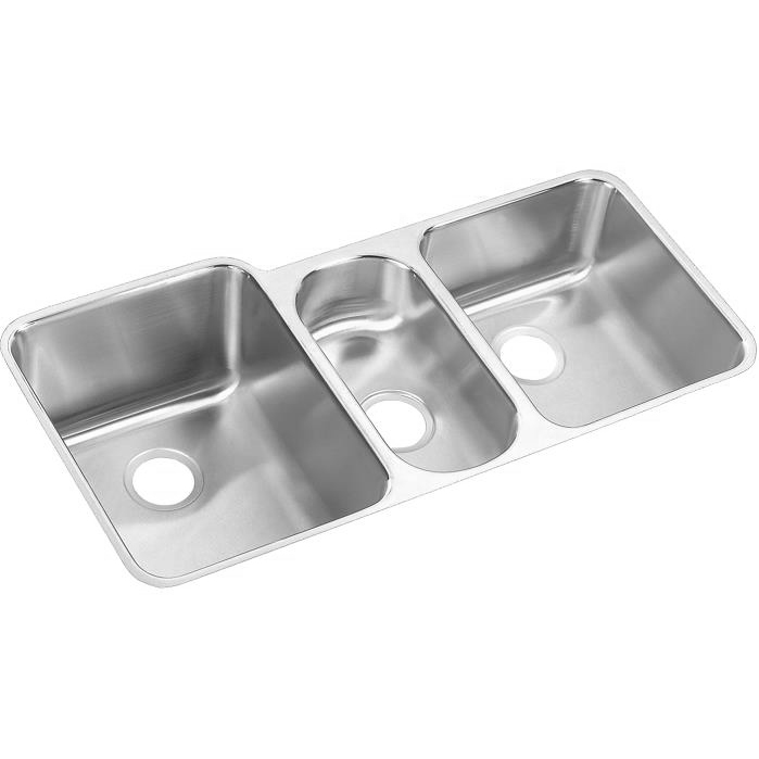 Lustertone 40x20-1/2x9-7/8" Stainless Steel Triple Bowl Sink
