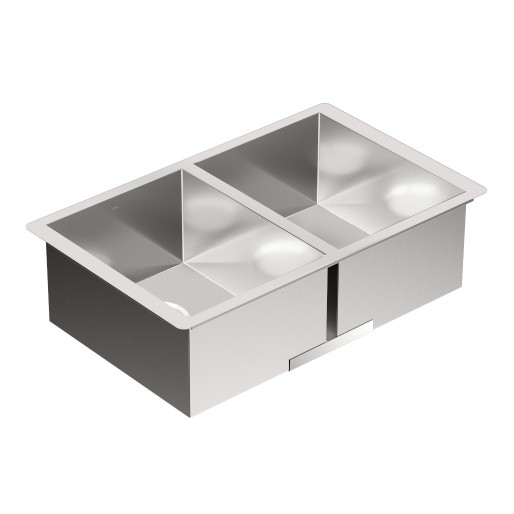 1800 Series 29x18x8-1/2" Stainless Steel Double Bowl Sink