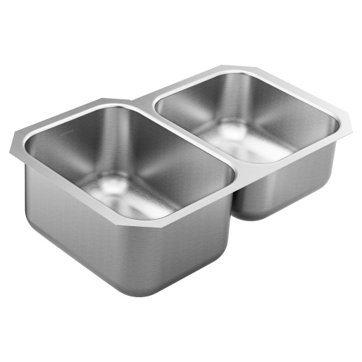 1800 Series 31-3/4x20-1/2x10" Stainless Steel Dbl Bowl Sink