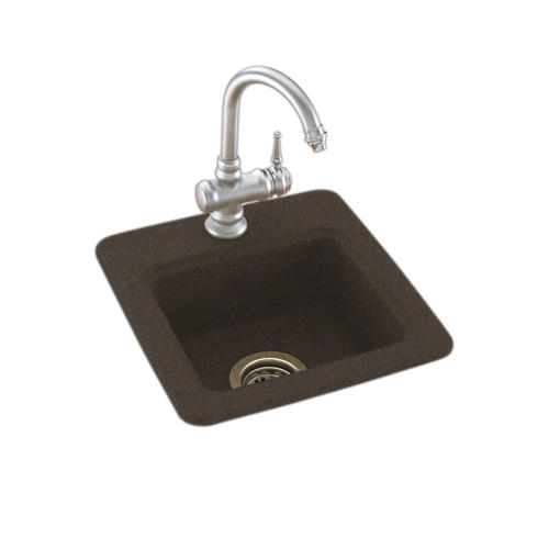 15x15x6" Swanstone 1-Hole Dual Mount Bar Sink in Canyon