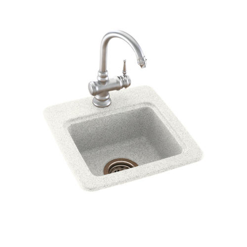 15x15x6" Swanstone 1-Hole Dual Mount Bar Sink in Bisque