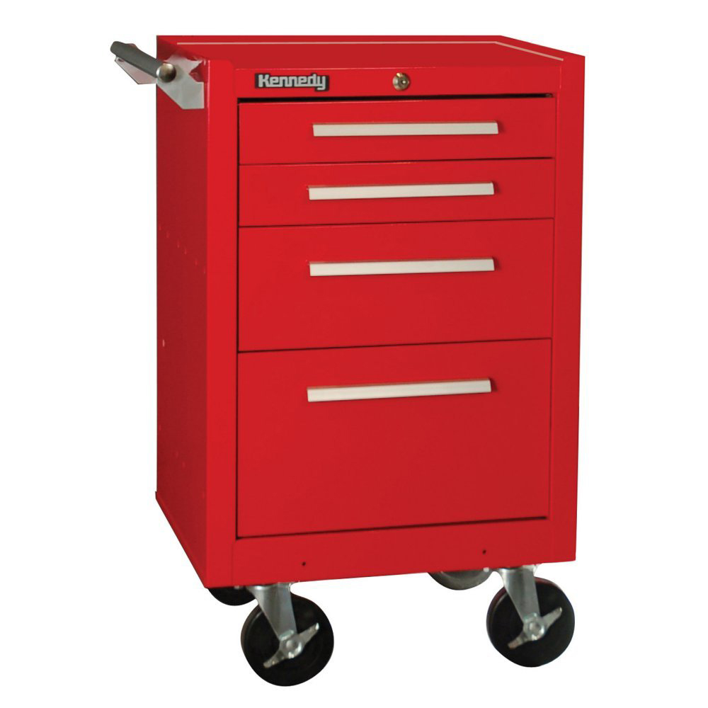 ROLLER CABINET 21in 21040R 4-DRAWER INDUSTRIAL RED