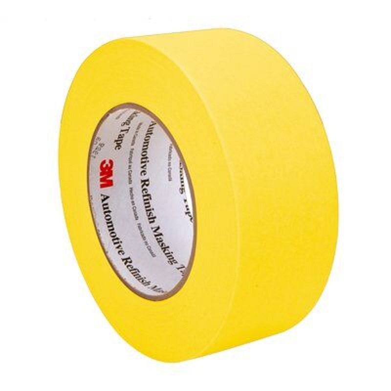 3M 1.9"x180 ft Automotive Refinish Yellow Masking Tape Roll