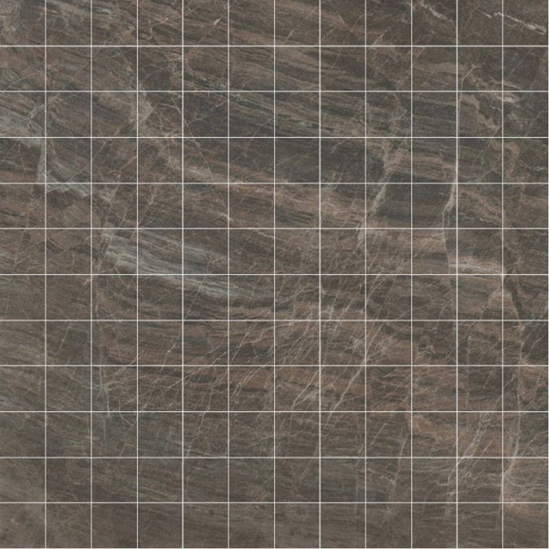 Anthology 16-3/4x16-3/4" Brown Mosaic Floor Tile (1 pc)