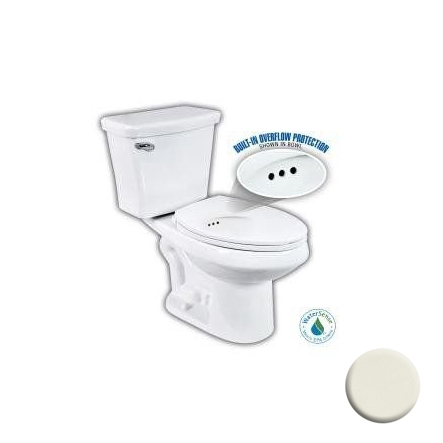 2-pc Elongated Dual Flush Toilet in Biscuit ADA Height