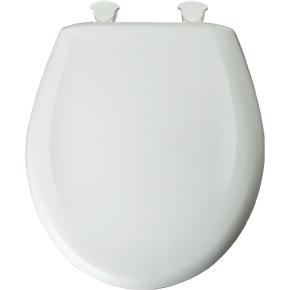 Sta-Tite Cotton White Round Closed Front Toilet Seat w/Cover