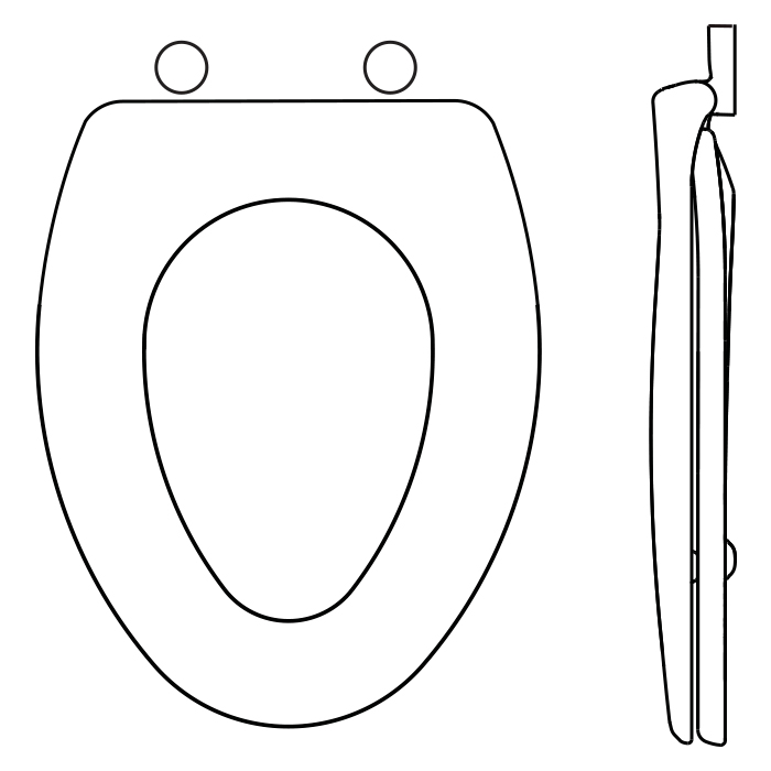 Affinity Toilet Seat Elongated Bone