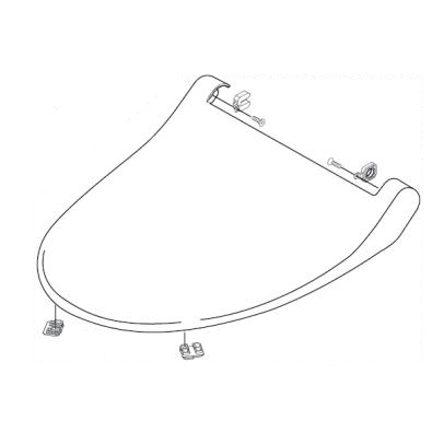 Elongated Lid Assembly for S400 Washlet in Cotton white