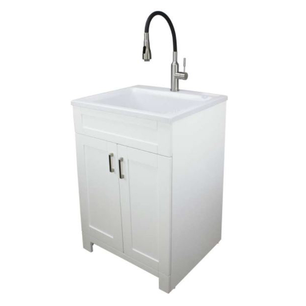 Laundry Sink/Cabinet Kit 24" w/Acrylic Sink and Faucet