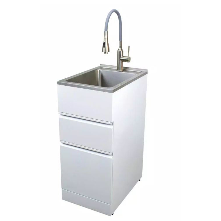Laundry Sink/Cabinet Kit 15-1/2" w/Drop-In Sink & Faucet
