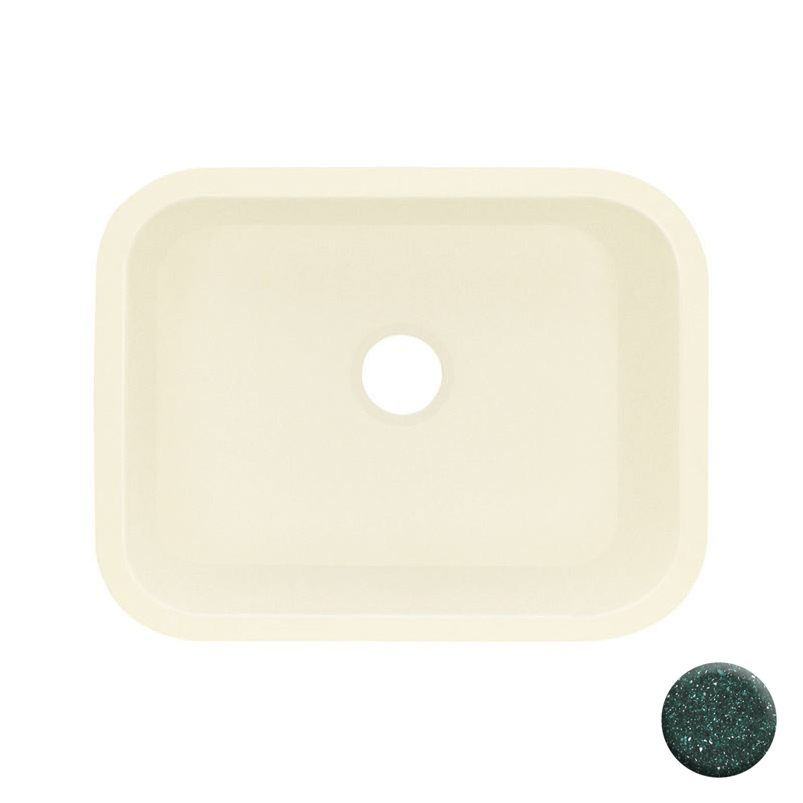 Roma 23x17-7/8x8-3/4" Single Bowl Kitchen Sink Matrix Green
