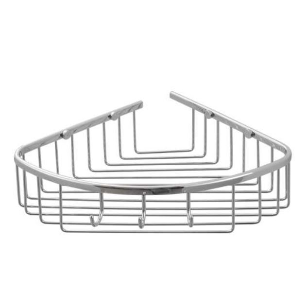 Corner 12-1/64" Shower Basket in Polished Chrome