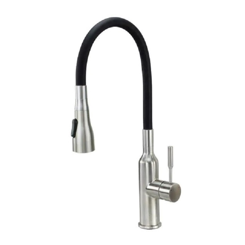 UTILITY SINK FAUCET PF7509A BR. NICKLE BLACK SILICONE