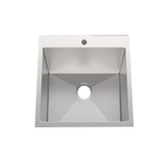 Single Bowl 25x22x12" Stainless Steel Drop-In Laundry Sink