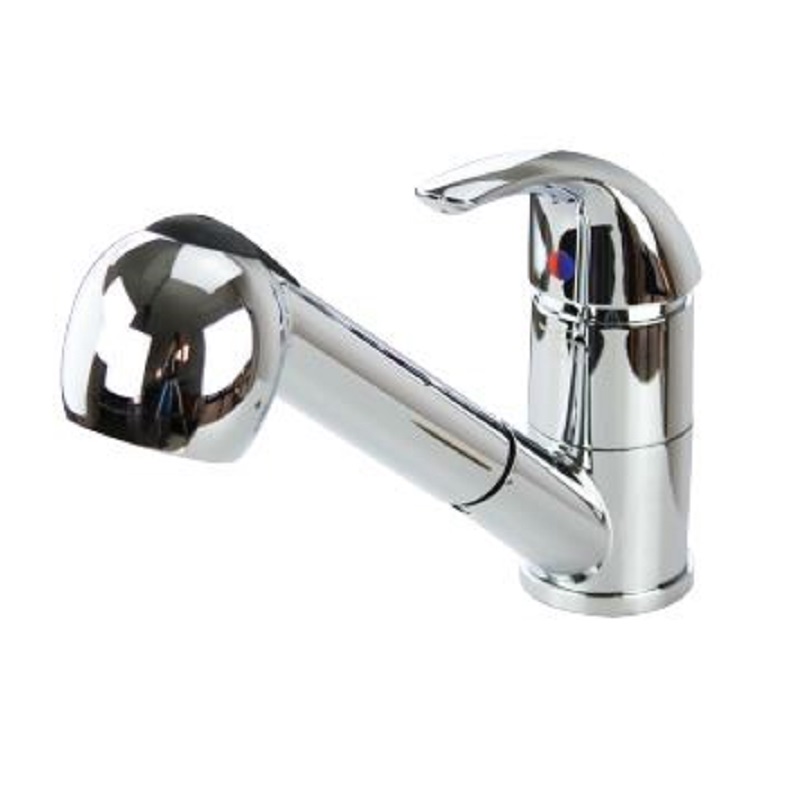 Laundry Faucet w/Pull-Out Dual Spray in Polished Chrome