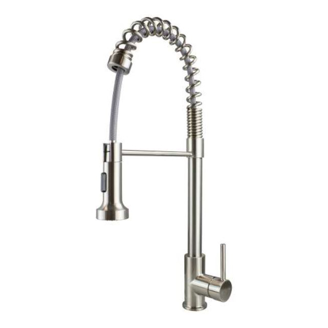 Cuisine Pro Single Hole Pull-Down Kitchen Faucet in Luxe Stainless