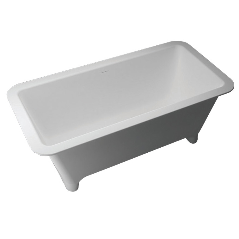 Milan 60-3/64x30x23" Freestanding Tub w/Chrome Drain in White