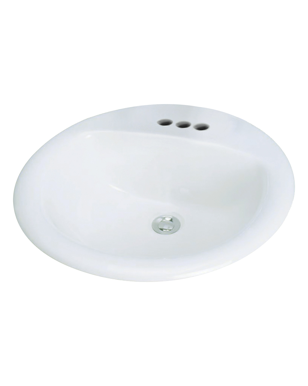 Preston 19" Drop-In Lav Sink in White w/4" Centerset Holes