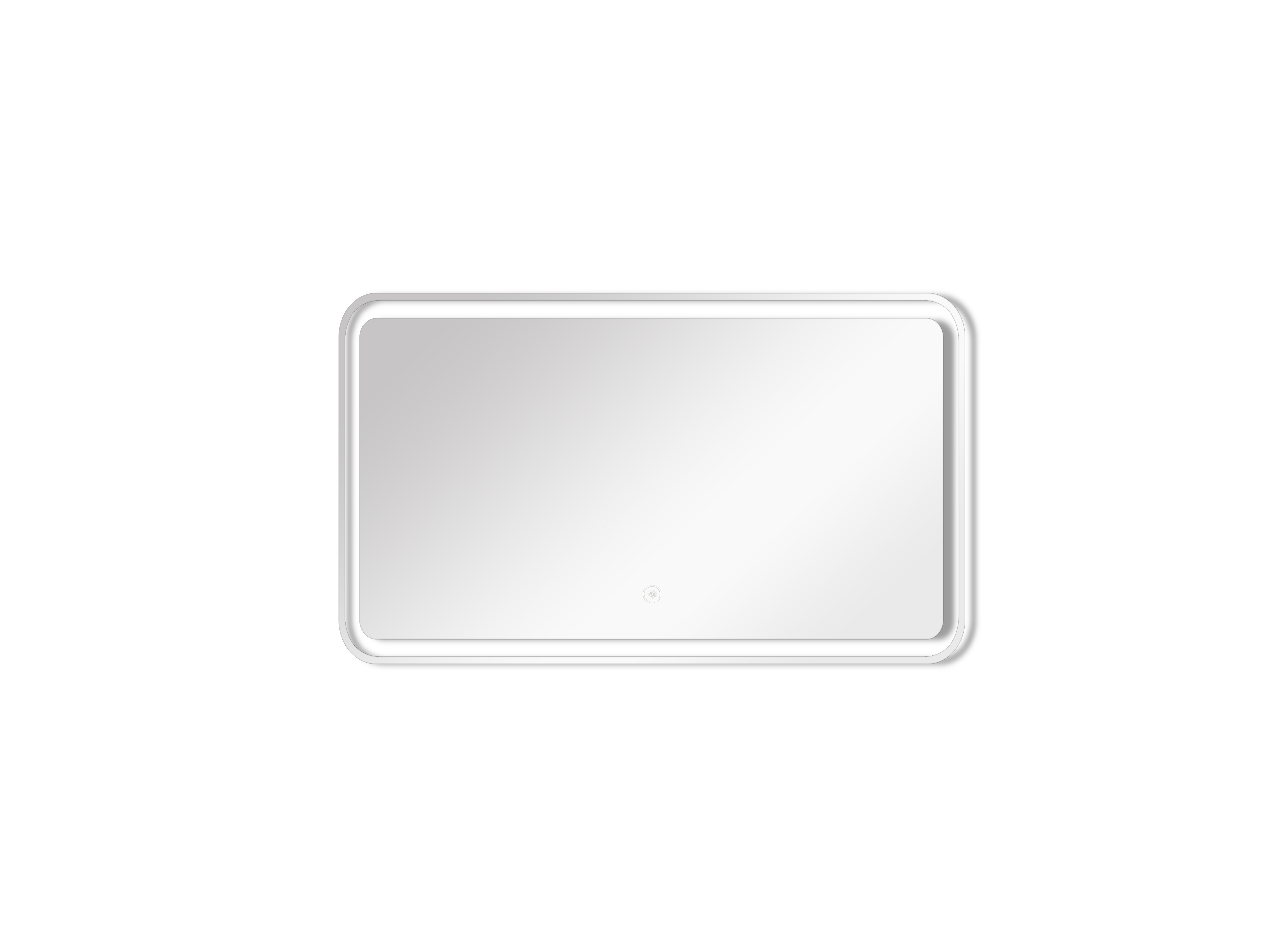 LED-Backlit Contemporary Mirror 29.53x27.56" w/Touch Sensor