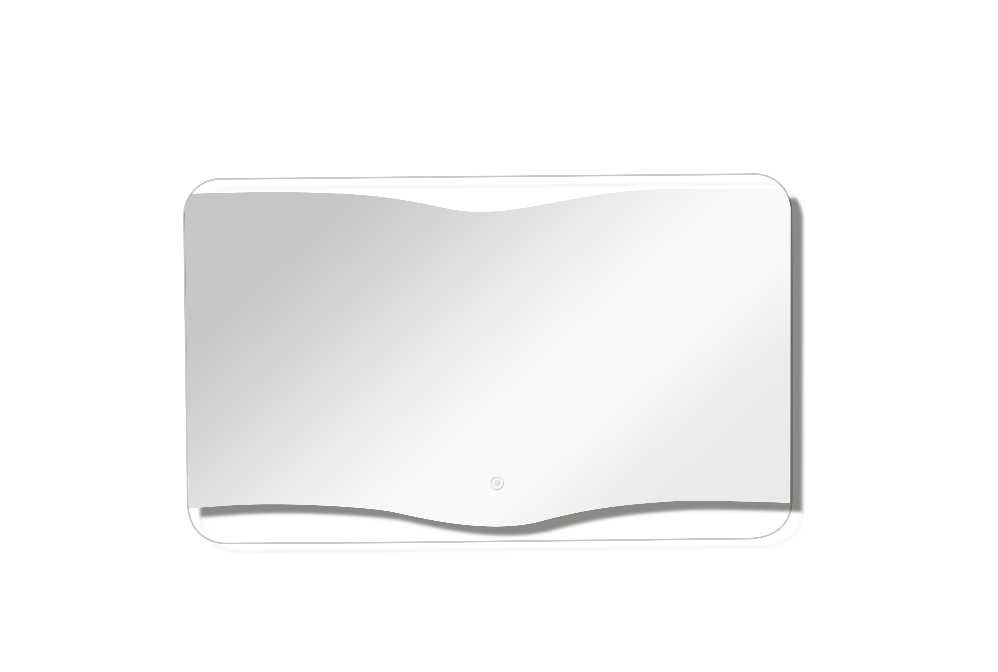 LED-Backlit Contemporary Mirror 35.43x23.62" w/Touch Sensor