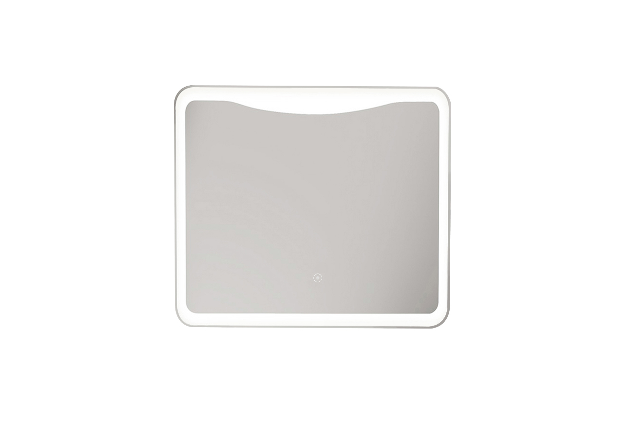 LED-Backlit Contemporary Mirror 23.62x24.02" w/Touch Sensor