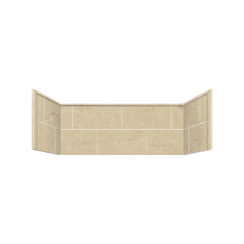 60x36x24" Extension Shower Wall Kit in Almond Sky